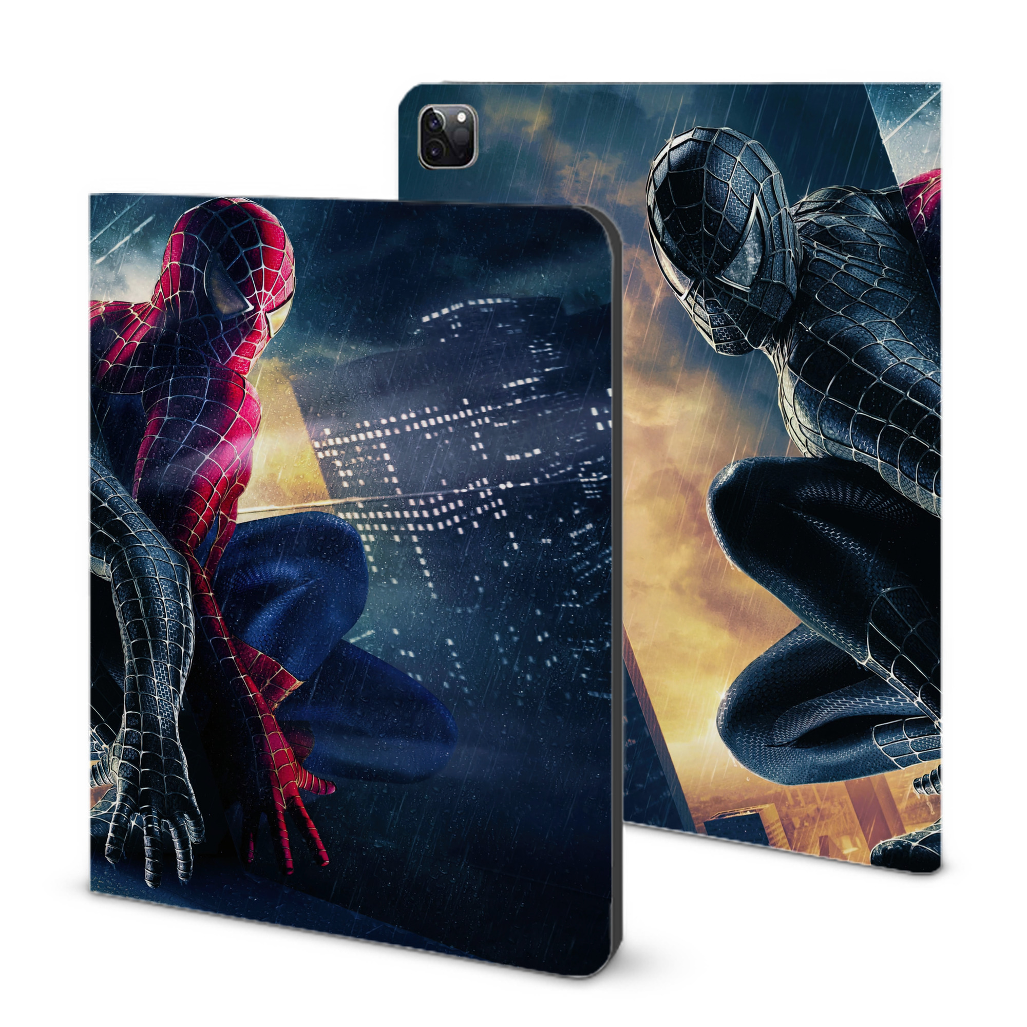 （画像用） Spider Man スパイダーマン IPad ケース ブック型 PUレザー TPU 耐衝撃 軽量 薄型 ペン収納なし 全面保護 IPad 各モデル対応